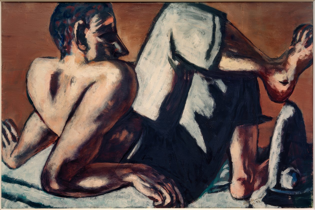 Demi-nu clown - Max Beckmann