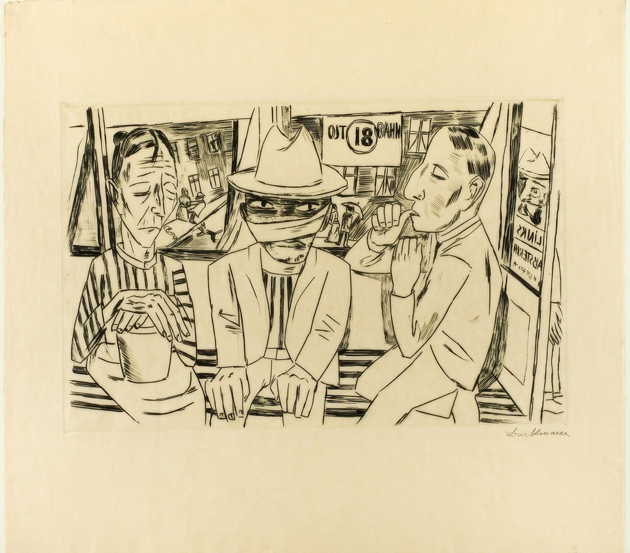 Dans le tram - Max Beckmann