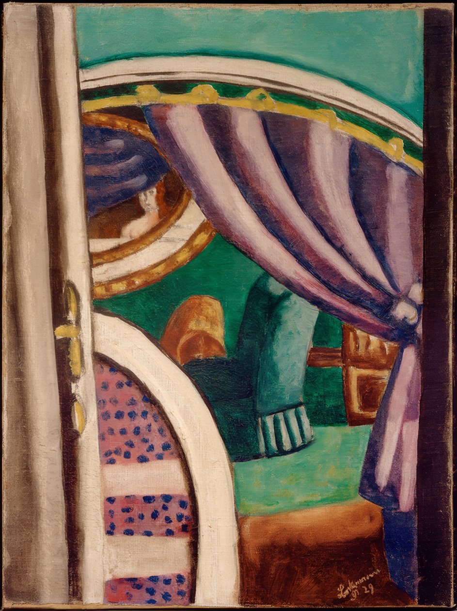 Intérieur violet (Le fauteuil vert) - Max Beckmann