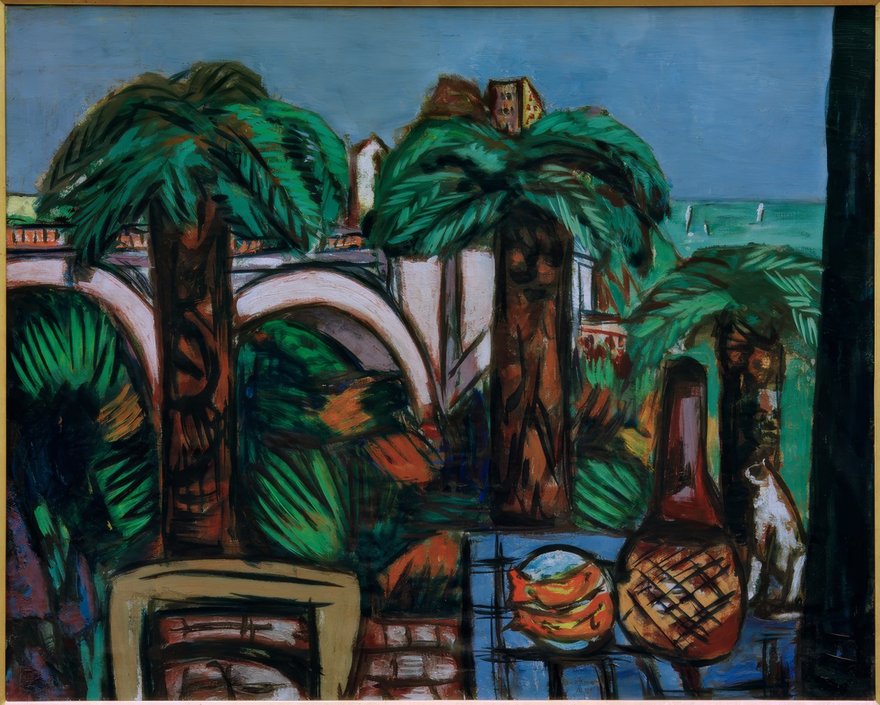 Paysage avec trois palmiers. Beaulieu - Max Beckmann