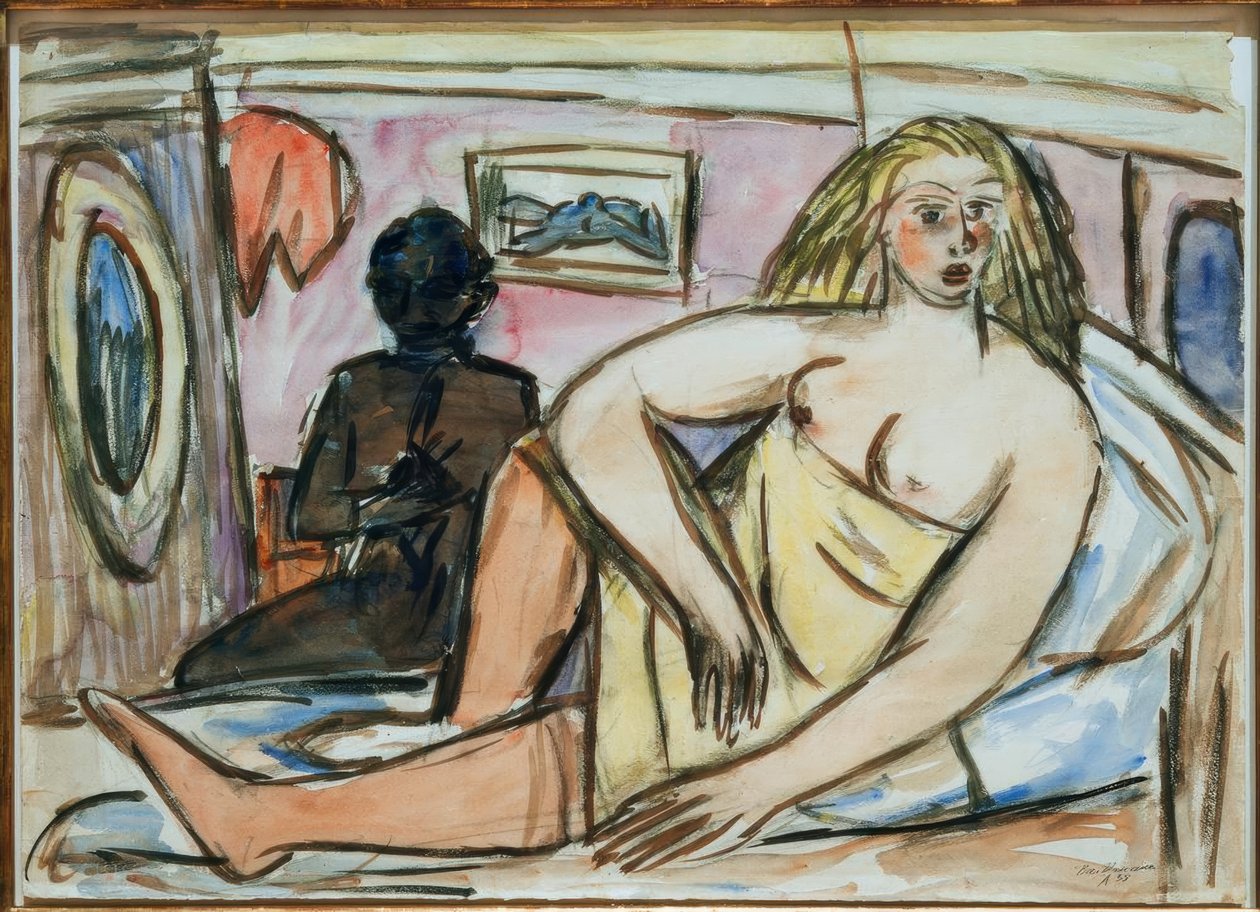 Femme allongée - Max Beckmann