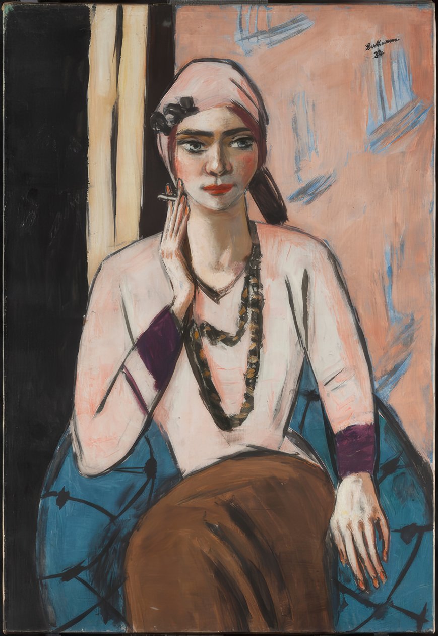 Quappi en pull rose - Max Beckmann