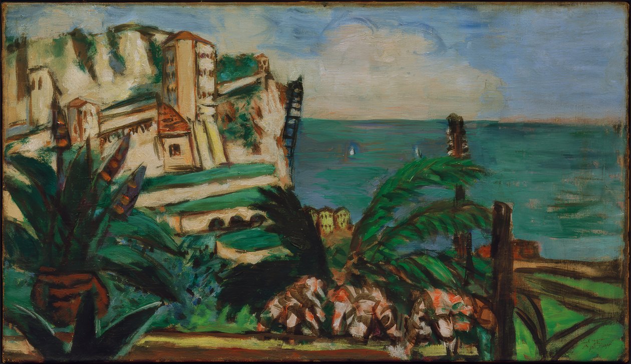 Paysage de la Riviera avec rochers - Max Beckmann