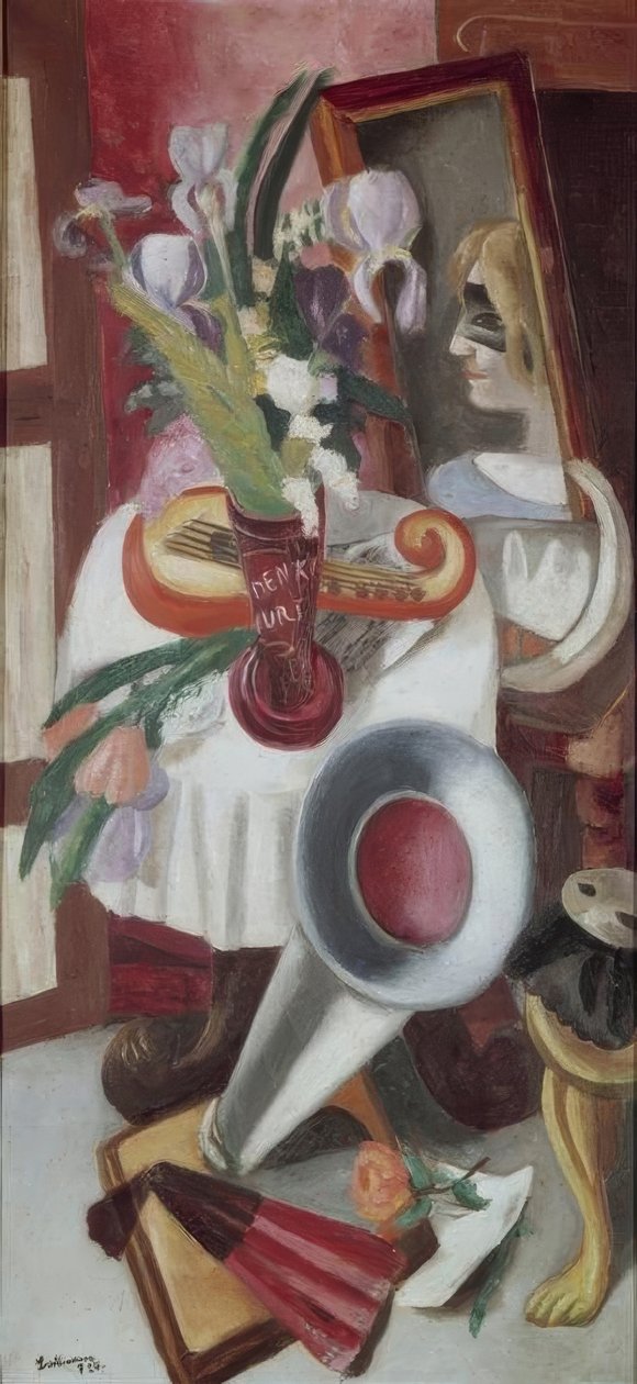 Nature morte avec gramophone et iris - Max Beckmann