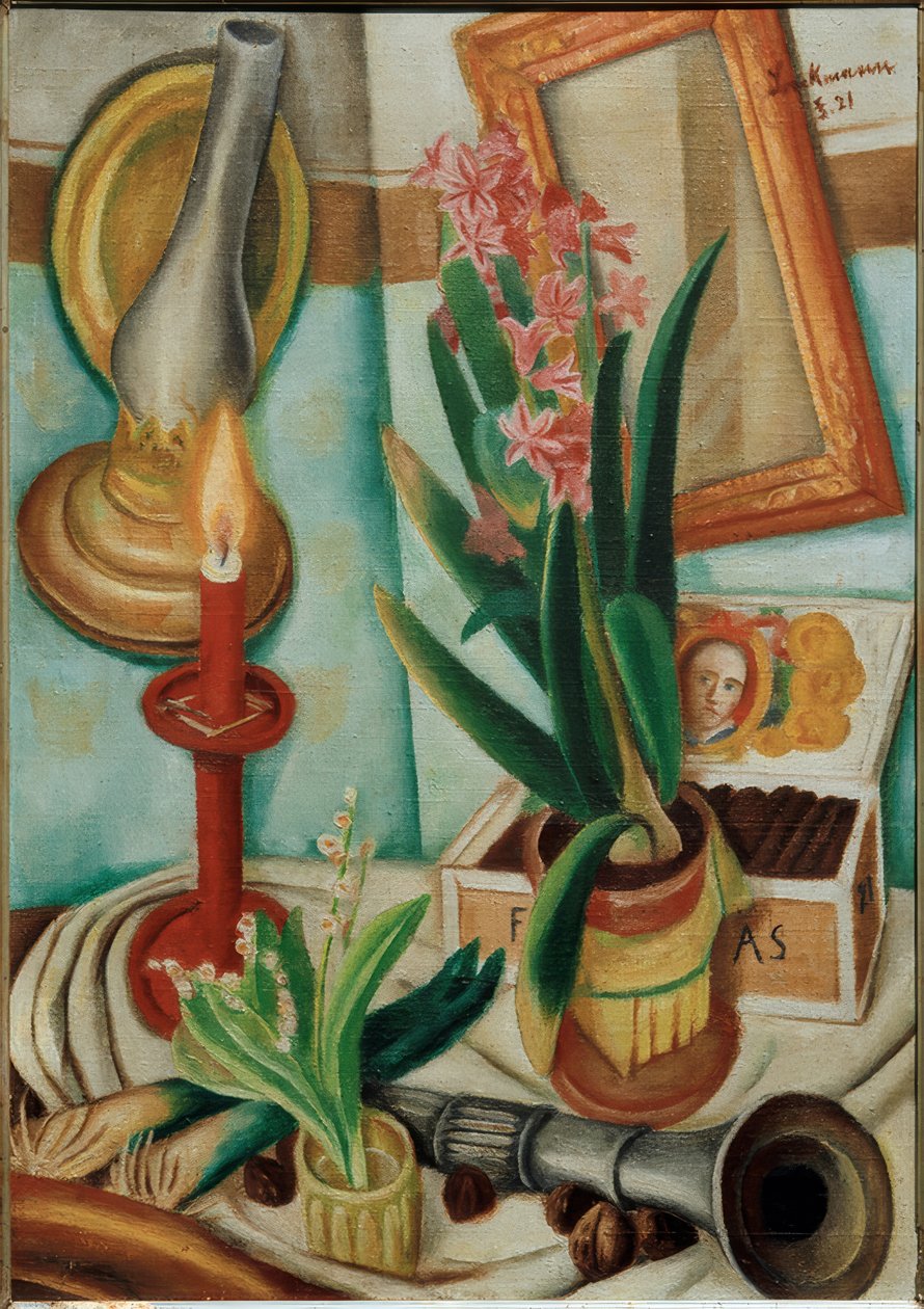 Nature morte avec bougie allumée - Max Beckmann