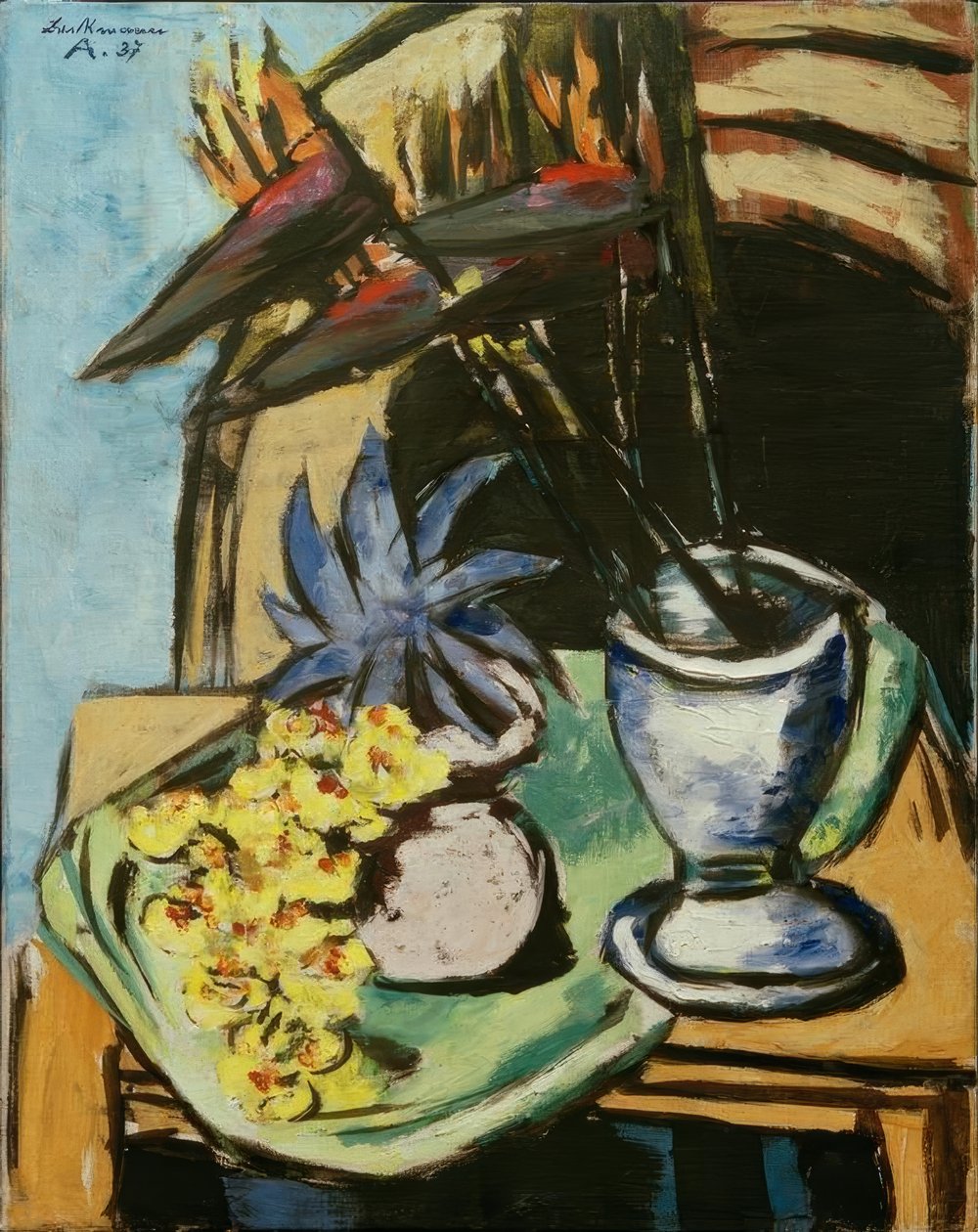 Nature morte avec strelitzias et orchidées jaunes - Max Beckmann