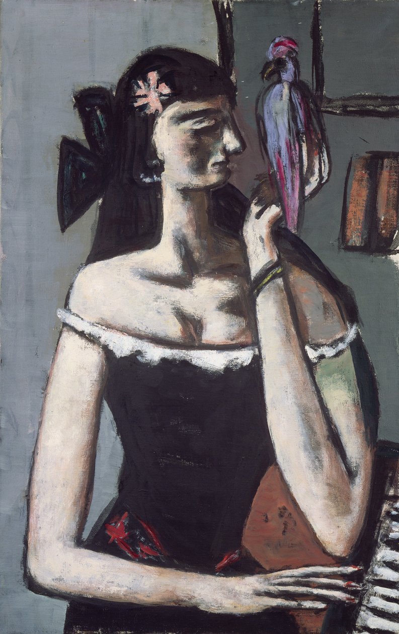 Femme avec un perroquet - Max Beckmann