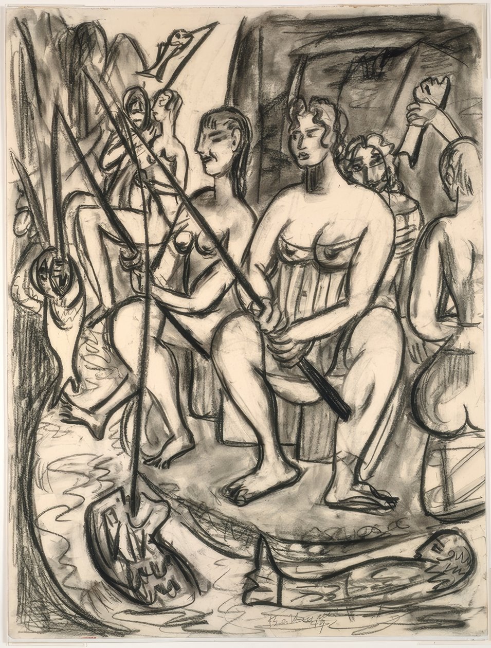 Femmes pêchant - Max Beckmann