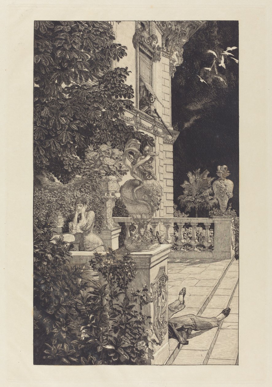 En flagrant délit, 1883 - Max Klinger