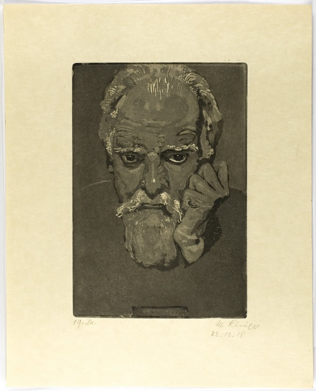 Autoportrait avec le poing sur le visage - Max Klinger
