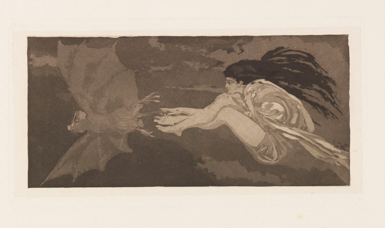 Sorcière et chauve-souris, 1880 - Max Klinger