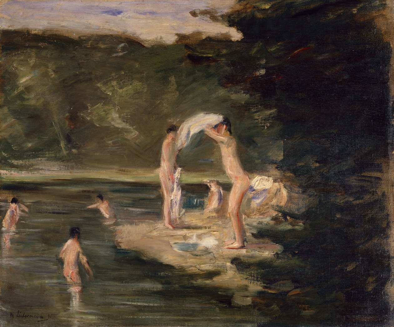 Garçons se baignant - Max Liebermann