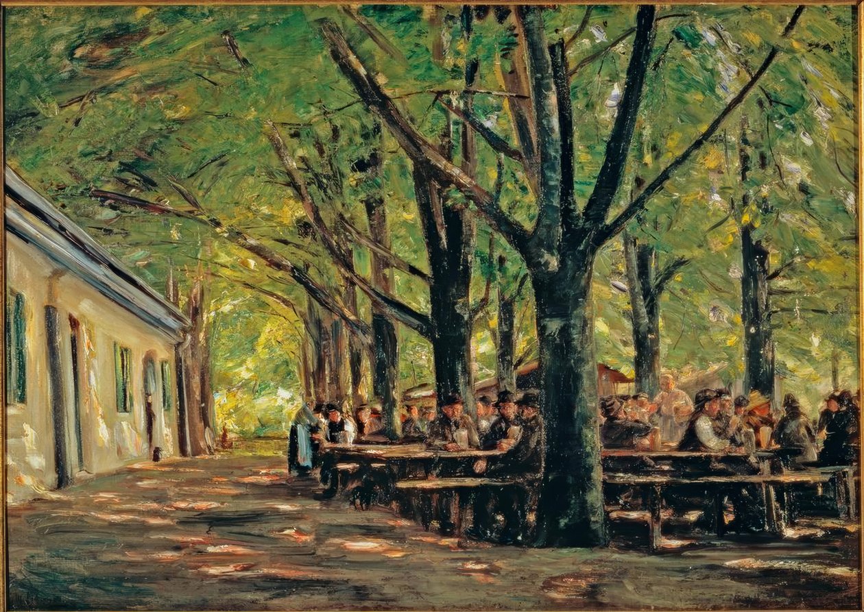 Jardin de bière à Brannenburg - Max Liebermann