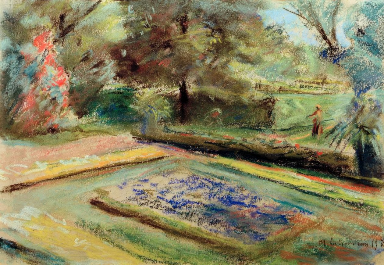 Vue sur la terrasse fleurie vers le nord-est - Max Liebermann