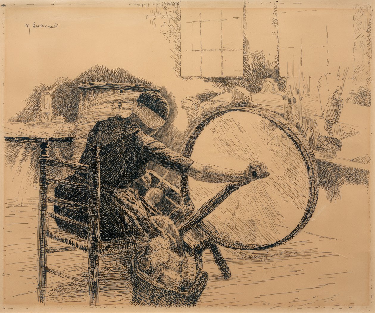 La fileuse - Max Liebermann