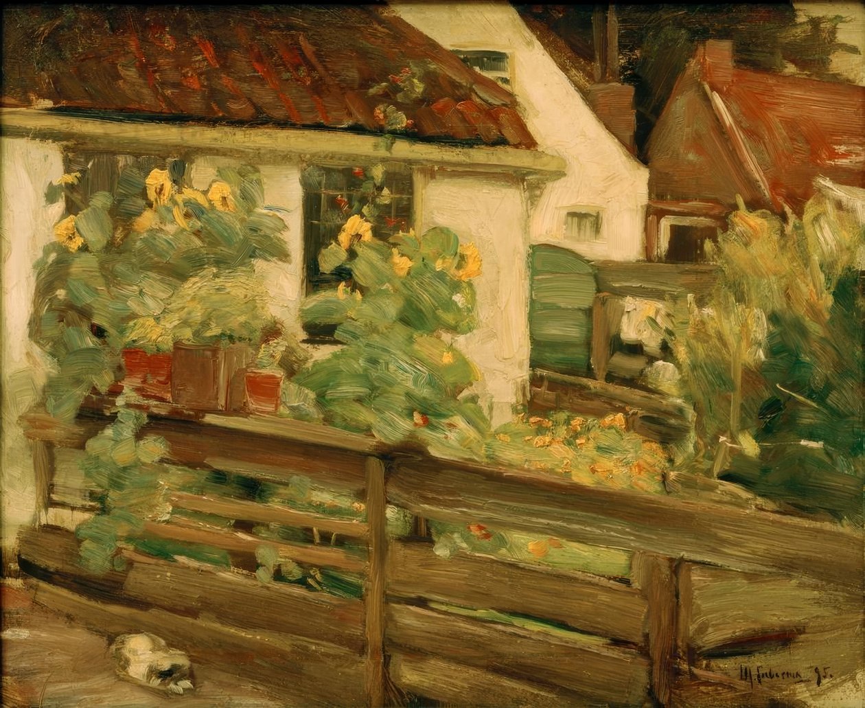 Jardin avec tournesols - Max Liebermann