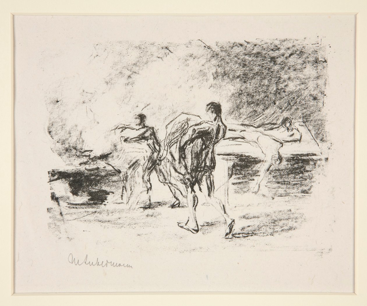 Leichenverbrennung, zu Goethes Bassompierre - Max Liebermann