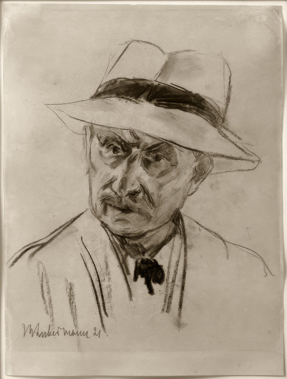 Max Liebermann / Autoportrait avec chapeau panama - Max Liebermann