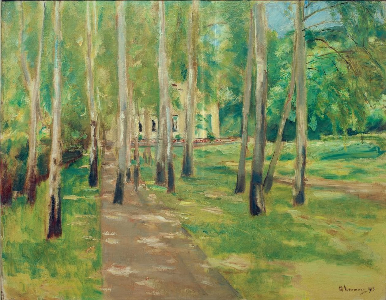 Jardin de Wannsee avec allée de bouleaux - Max Liebermann