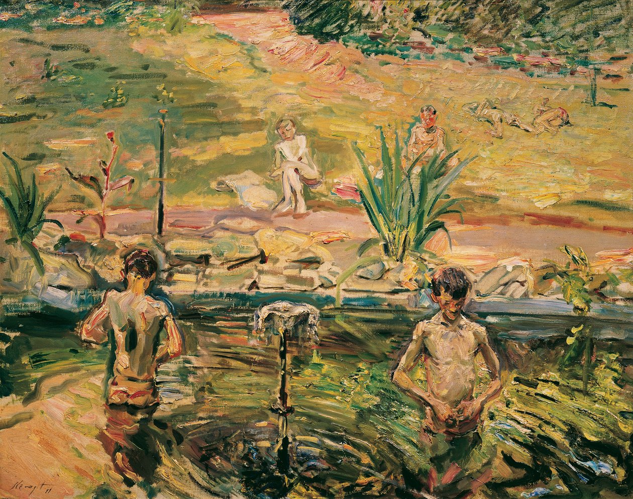 Garçons se baignant - Max Slevogt