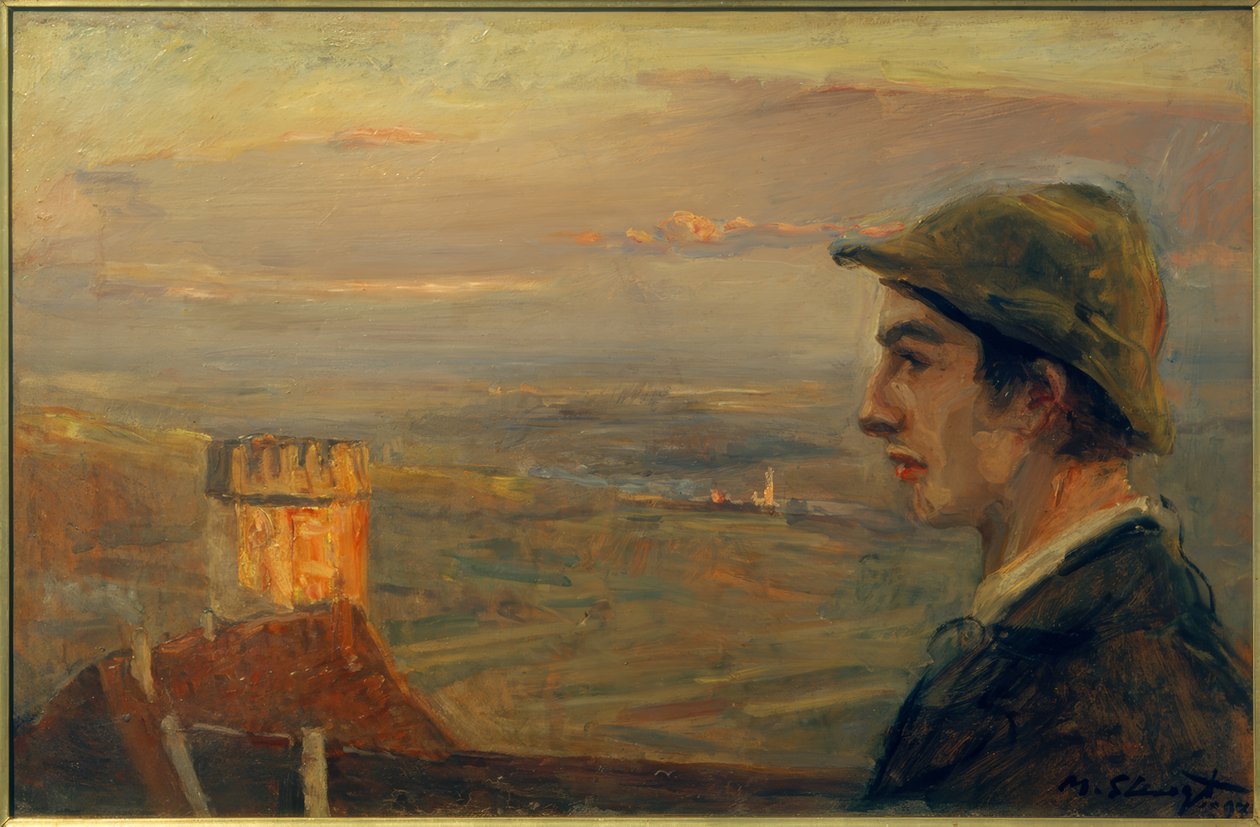 Buwi Griesinger avec vue sur Neukastel - Max Slevogt