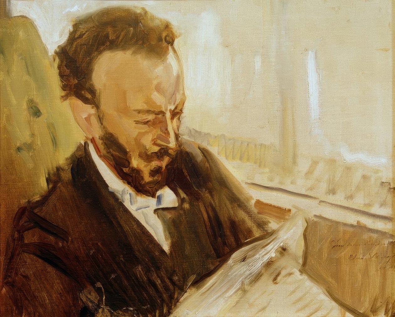 Francisco d’Andrade, lisant le journal - Max Slevogt