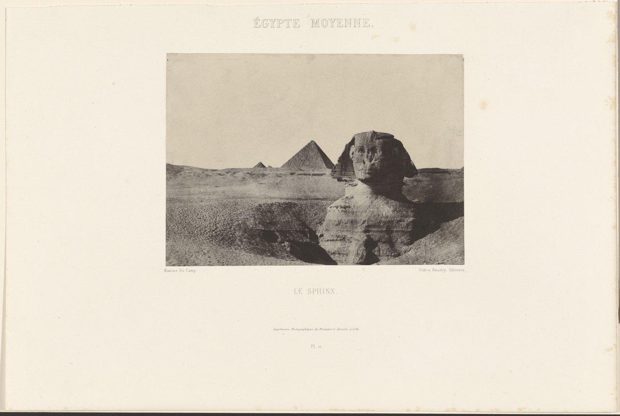 Egypt Moyenne. Le Sphinx. - Maxime Du Camp