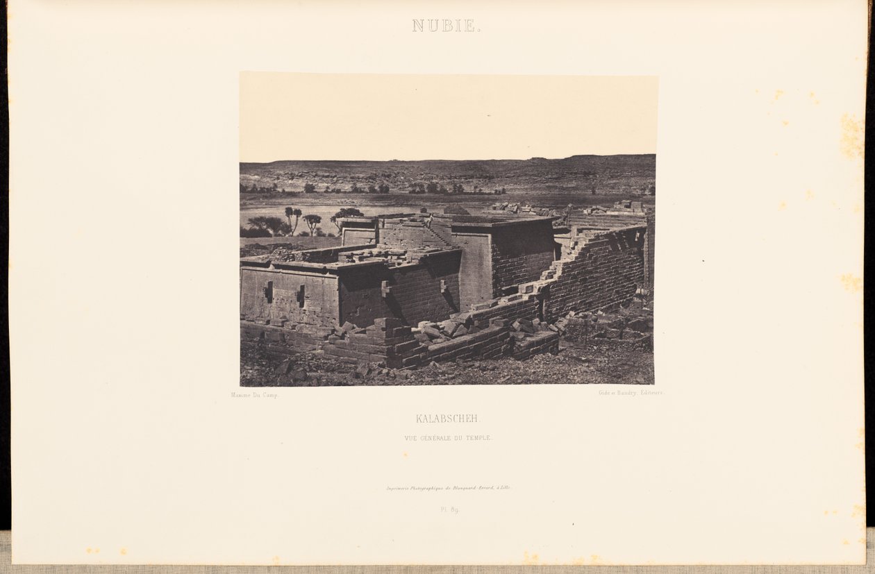 Nubie. Kalabscheh. Vue générale du temple - Maxime Du Camp