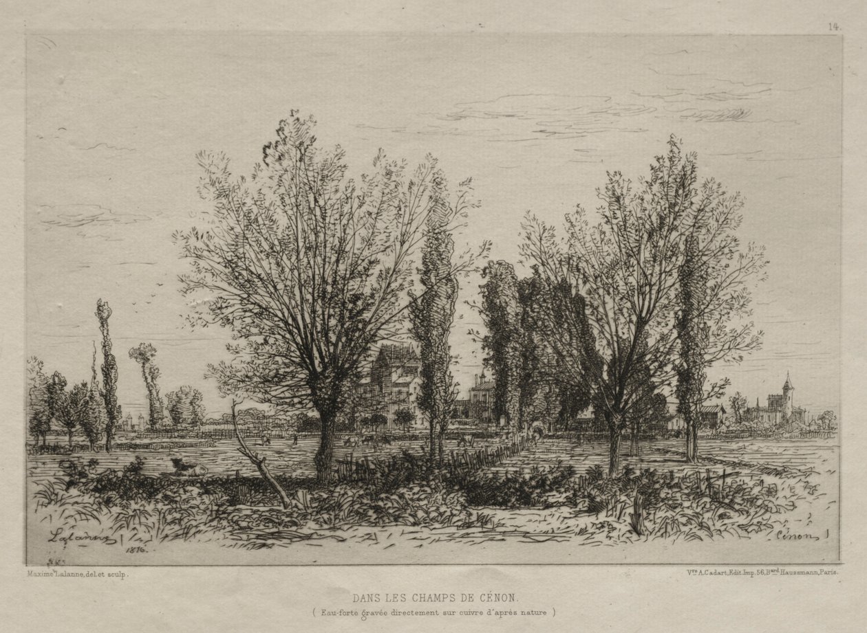 Dans les champs de Cénon, 1876 - Maxime Lalanne