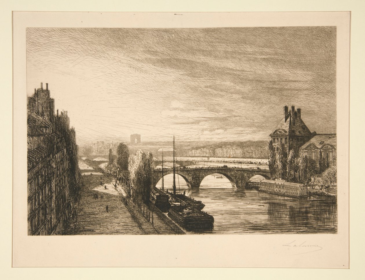 Vue de la Seine, Arc de Triomphe - Maxime Lalanne