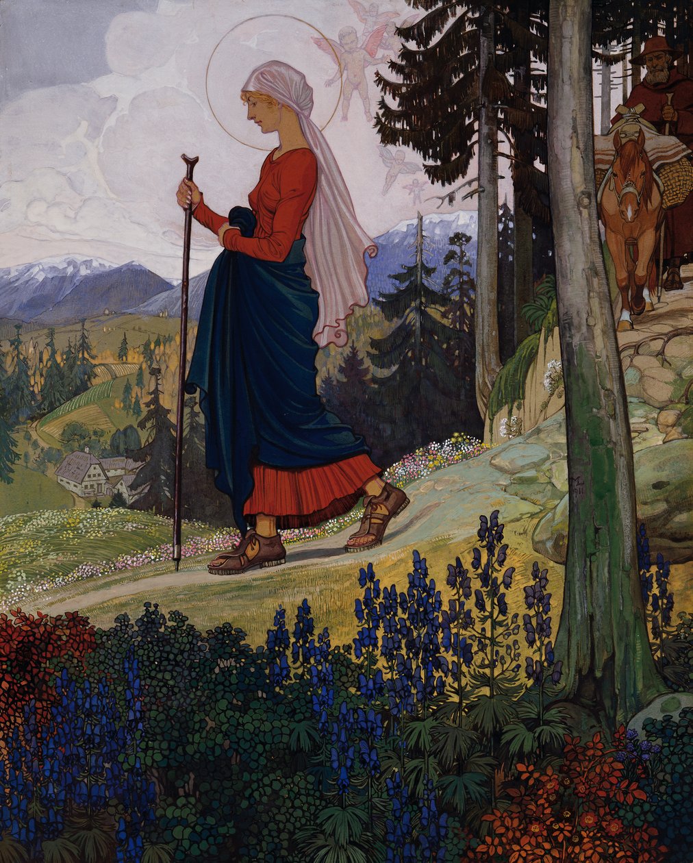 Marche de Marie à travers les montagnes - Maximilian Liebenwein