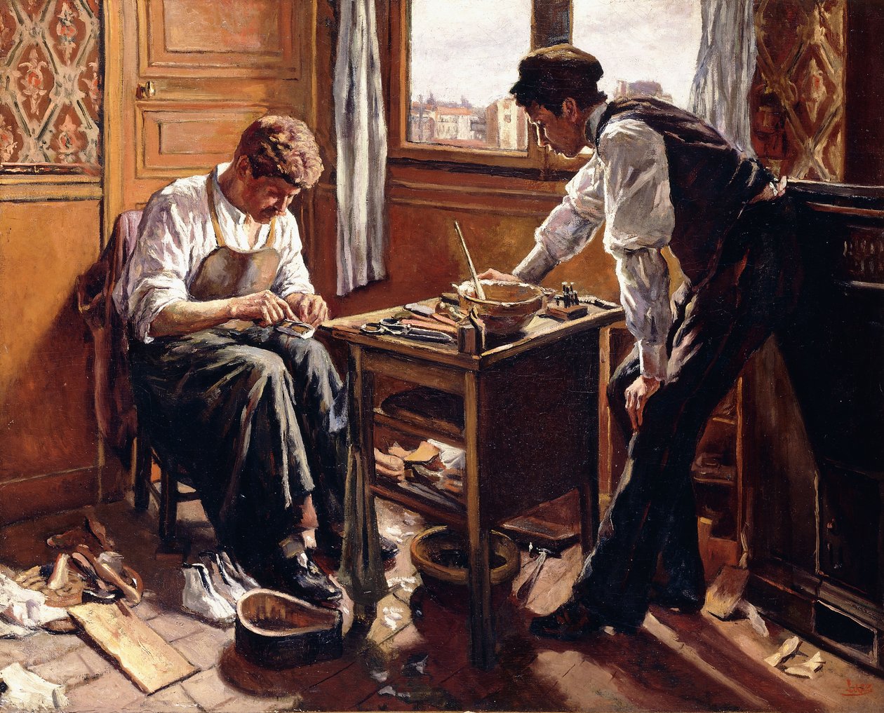 Cordonniers, les deux frères Givort - Maximilien Luce