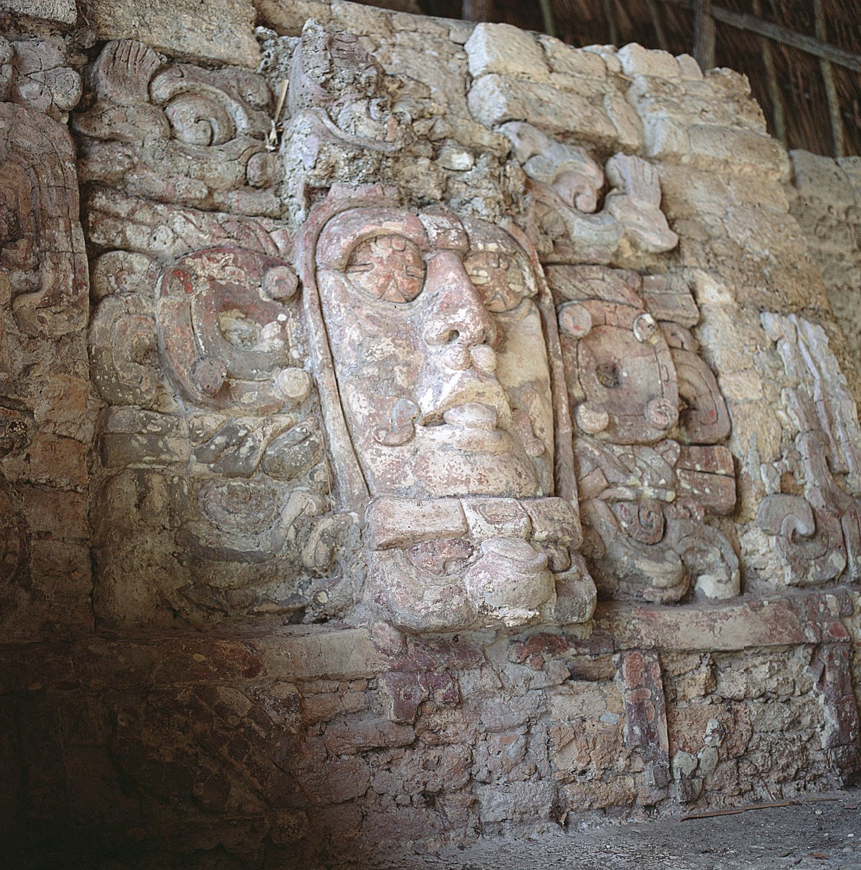Masque architectural, Temple des Mascarones, Kohunlich, péninsule du Yucatán, Mexique Période Classique Ancienne (300-600 AD) - Mayan