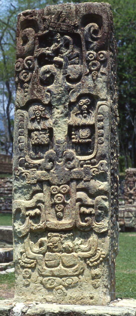 Dos de la stèle B, Copan, Période Classique Tardive, 731 AD - Mayan
