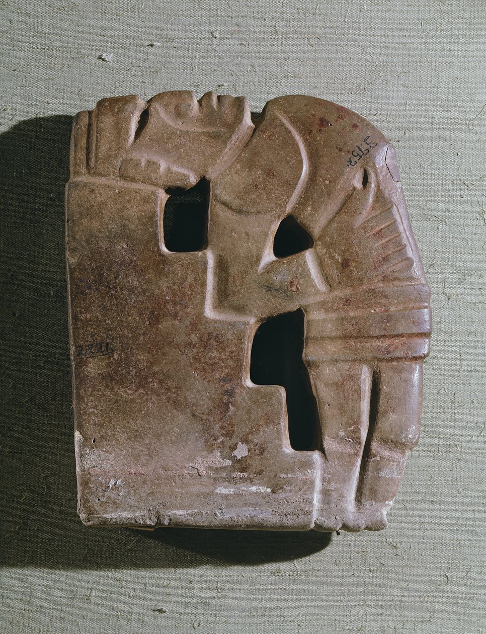 Homme en position sacrificielle contre une marche, période classique, 250-950 AD - Mayan