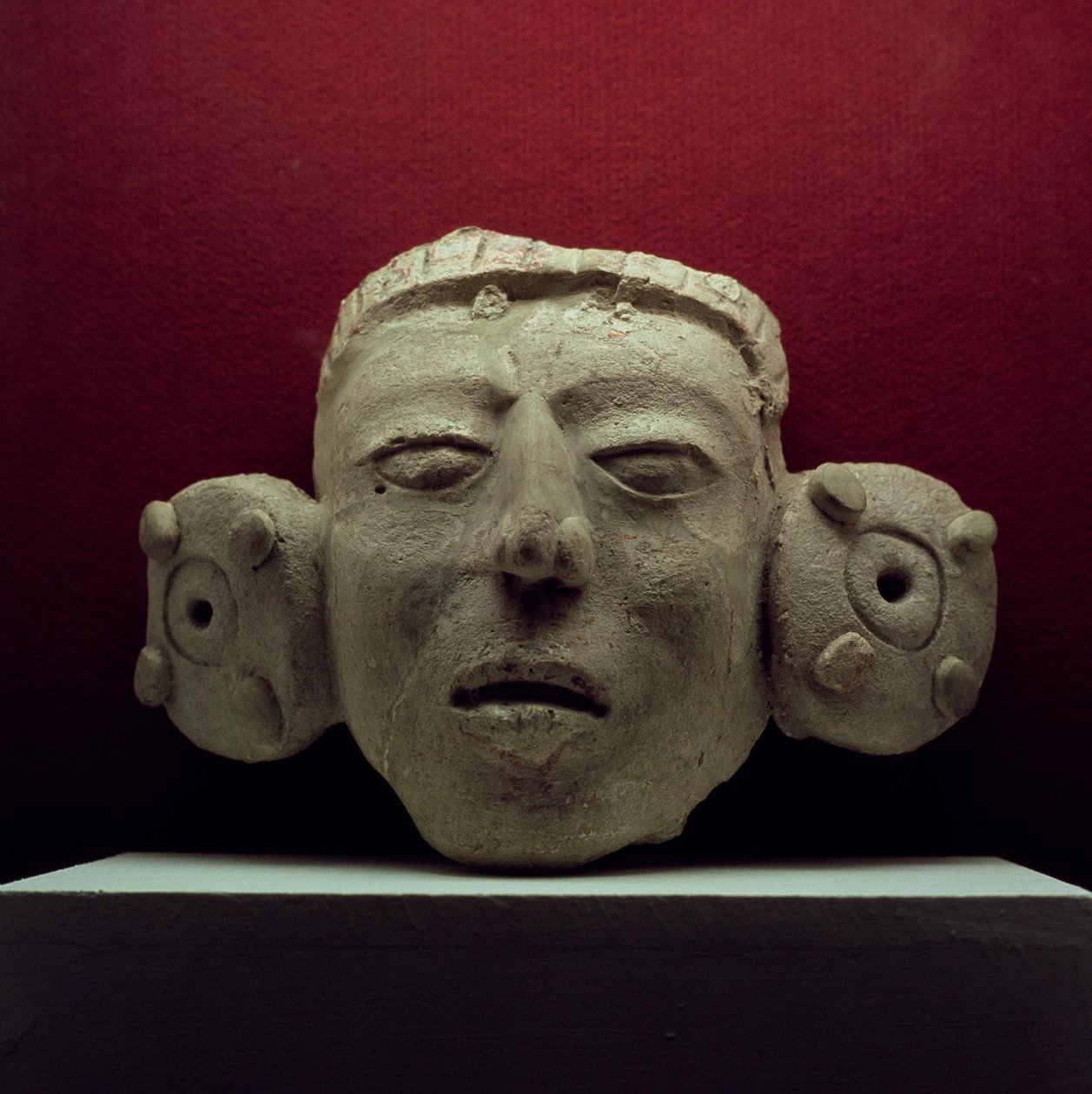 Masque, 500-900 après J.-C. (plâtre) - Mayan