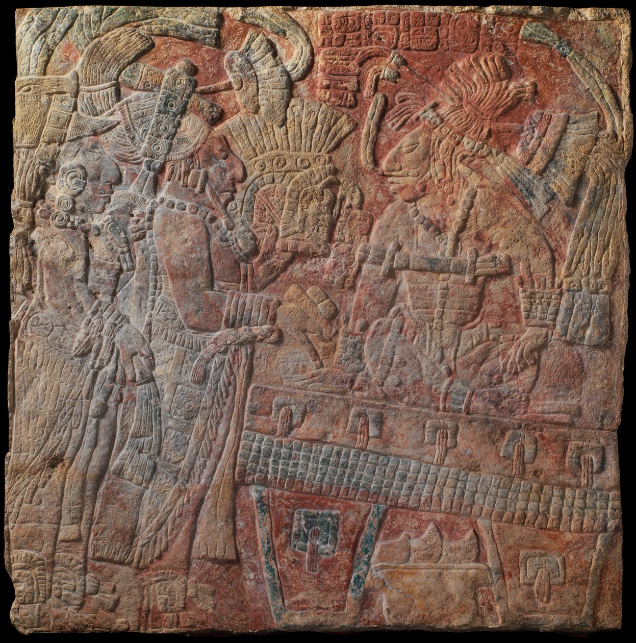 Relief avec souverain sur le trône, vers 770 ap. J.-C. - Mayan