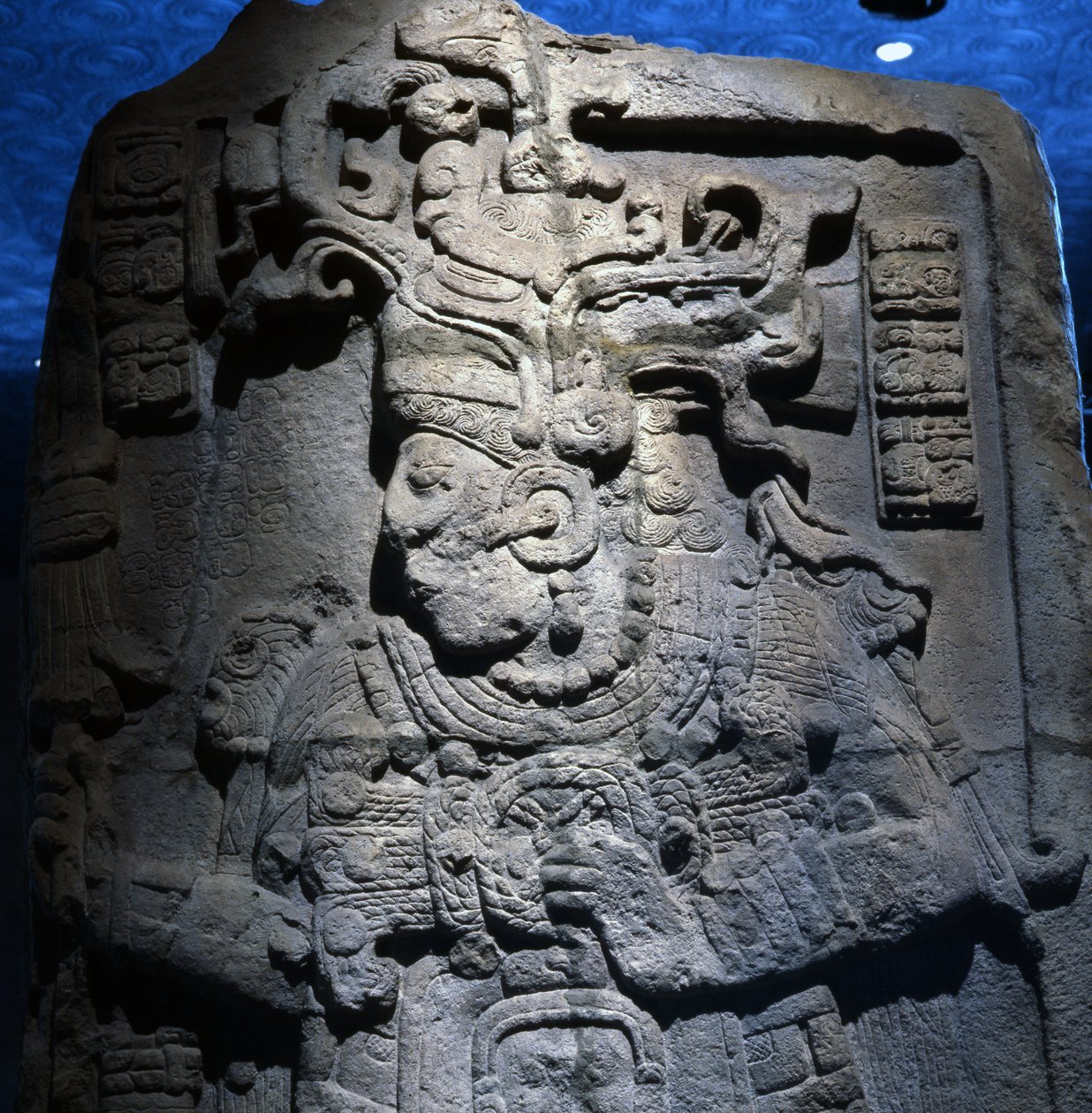 Stèle de Calakmul, péninsule du Yucatán, Mexique, période classique tardive, 600-900 ap. J.-C. - Mayan
