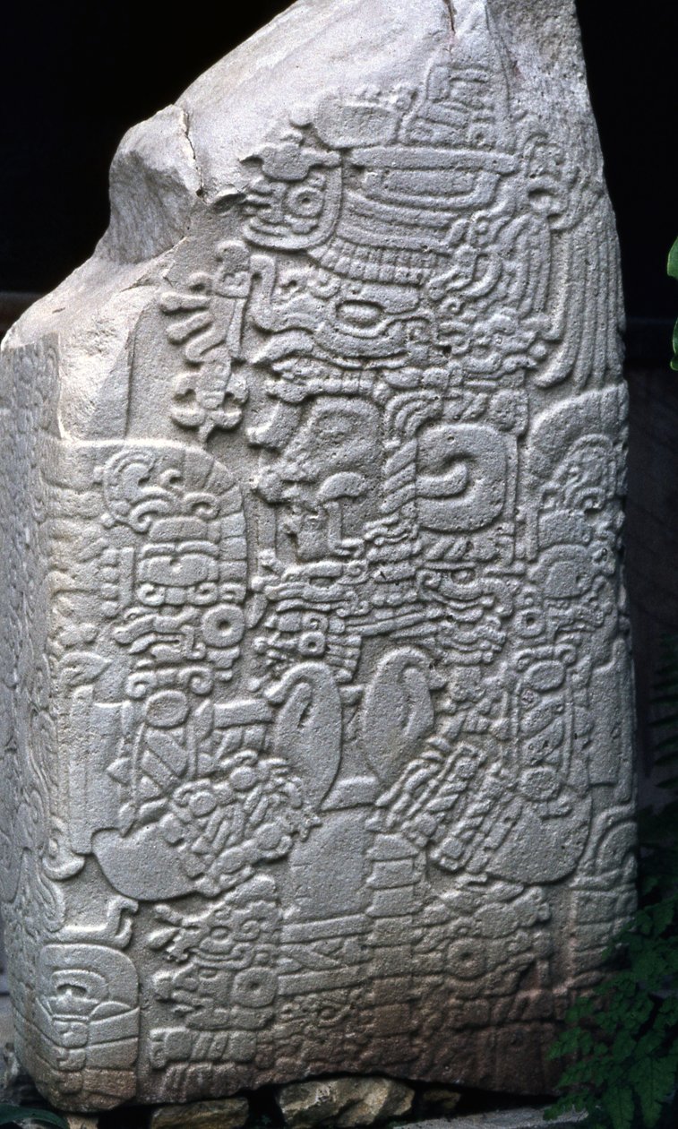 Stèle de Tikal 2, période classique ancienne 300-600 AD - Mayan