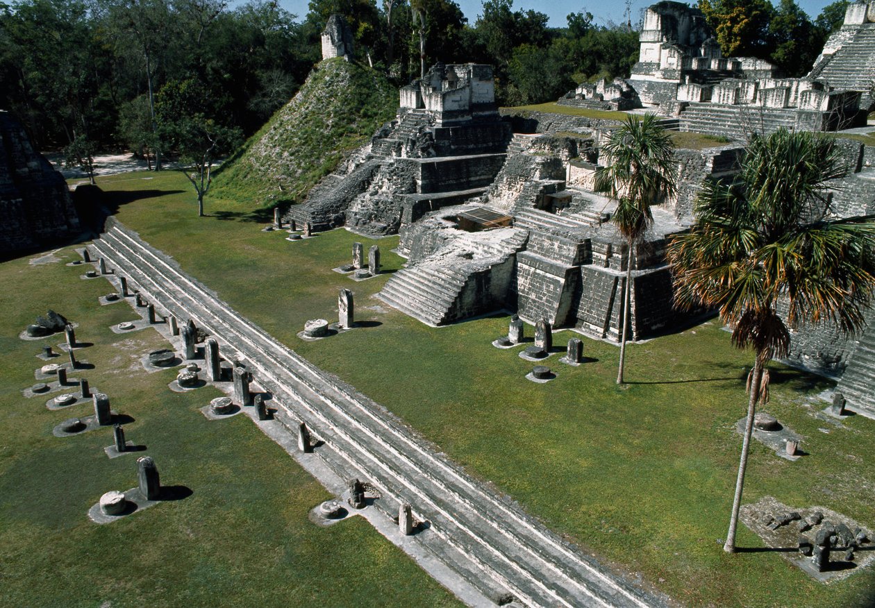 Stèle A et C, Plaza de Ceremonias, 731 après J.-C. - Mayan