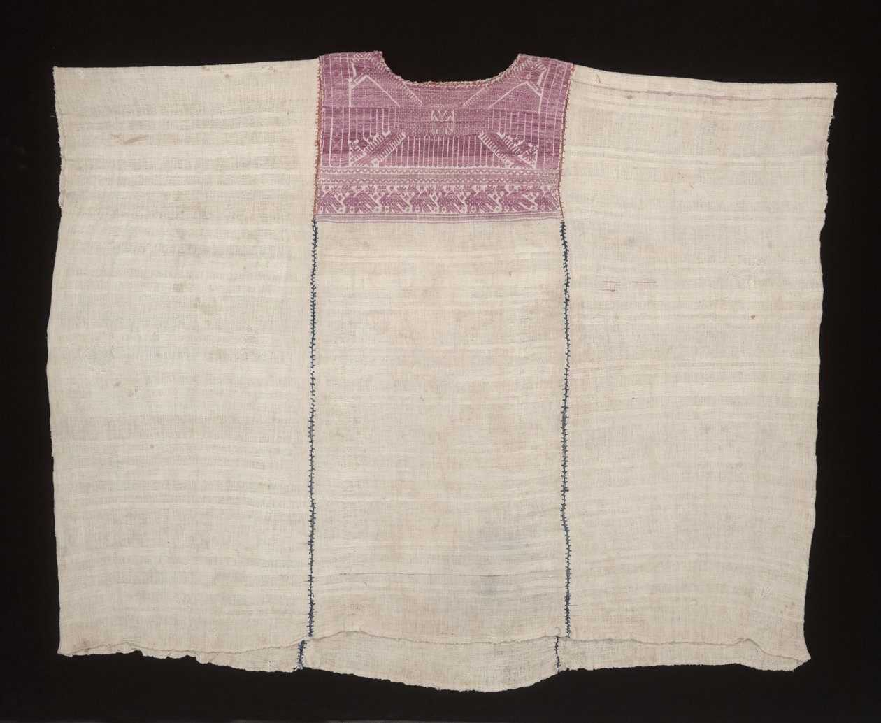 Huipil de la confrérie, probablement vers 1875 (coton, soie) - Mayan Mayan