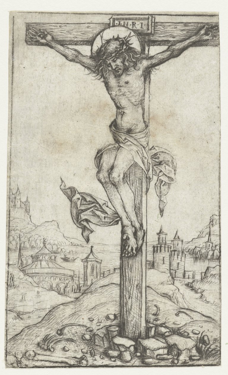 La crucifixion - Meester van het Amsterdamse Kabinet