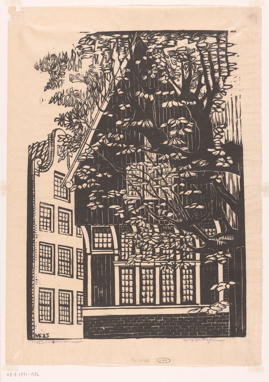 Béguinage à Amsterdam - Meijer Bleekrode (signed by artist)
