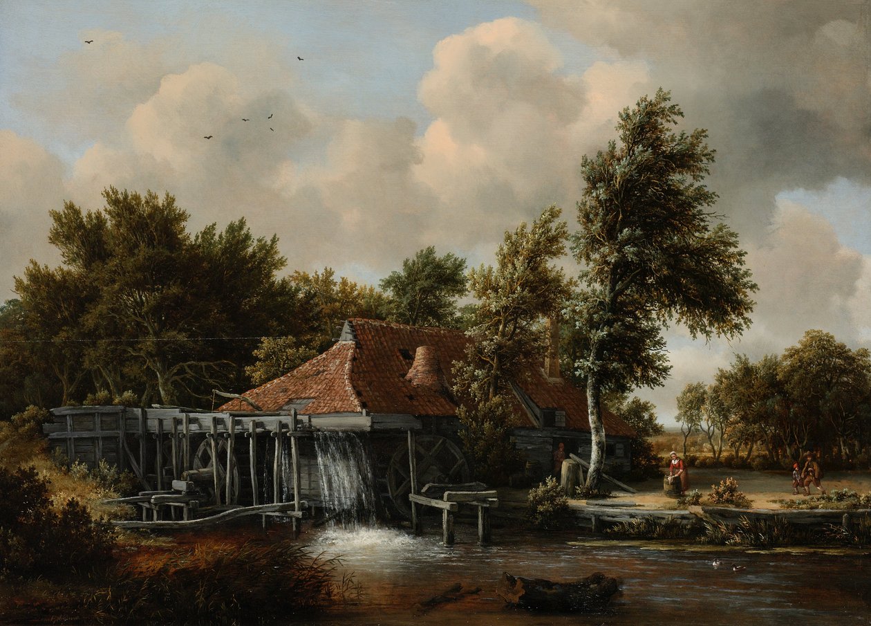 Un moulin à eau - Meindert Hobbema