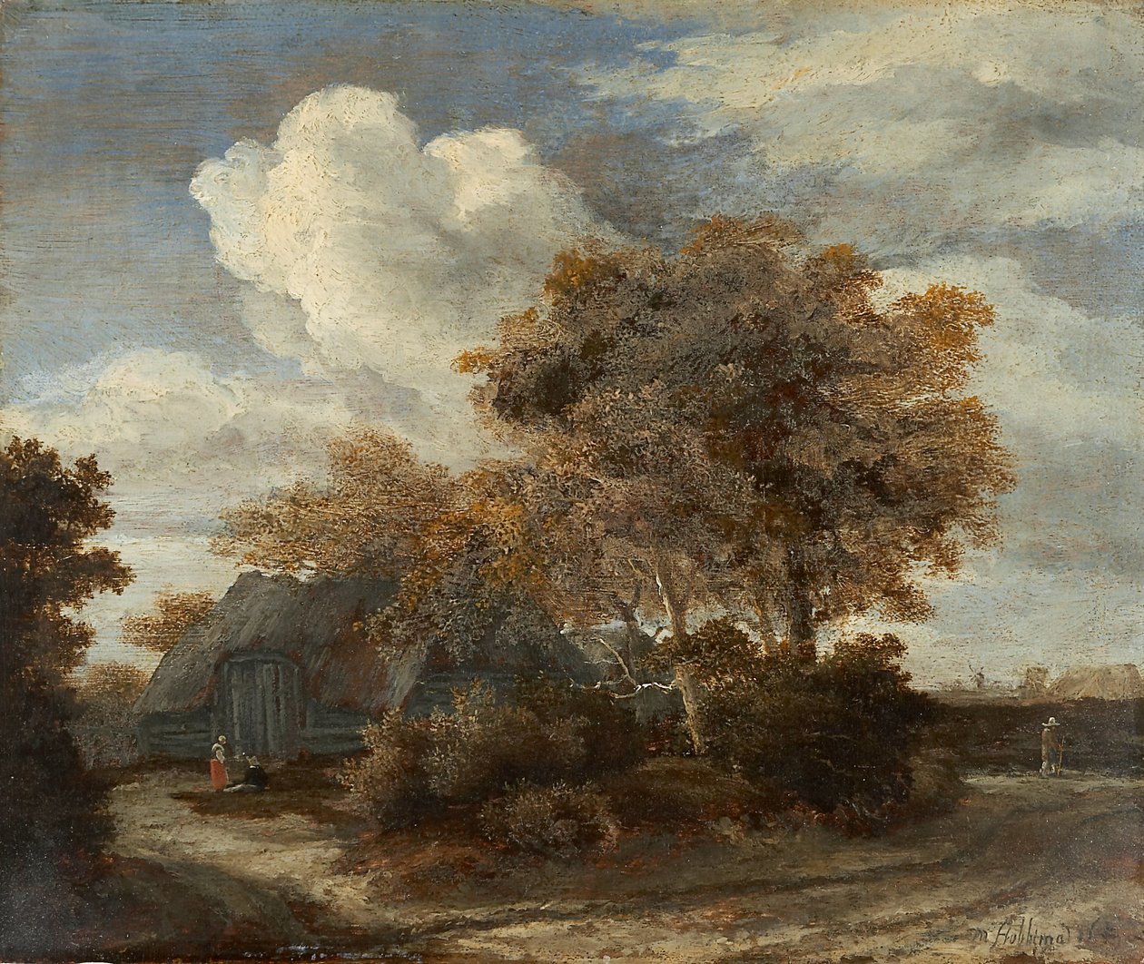Cabane au bord de la route - Meindert Hobbema