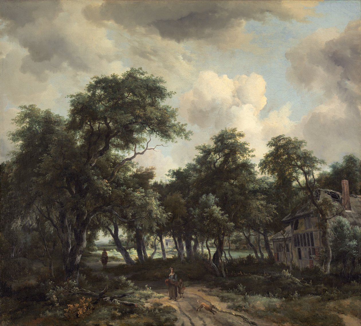 Cabane parmi les arbres, c. 1664 - Meindert Hobbema