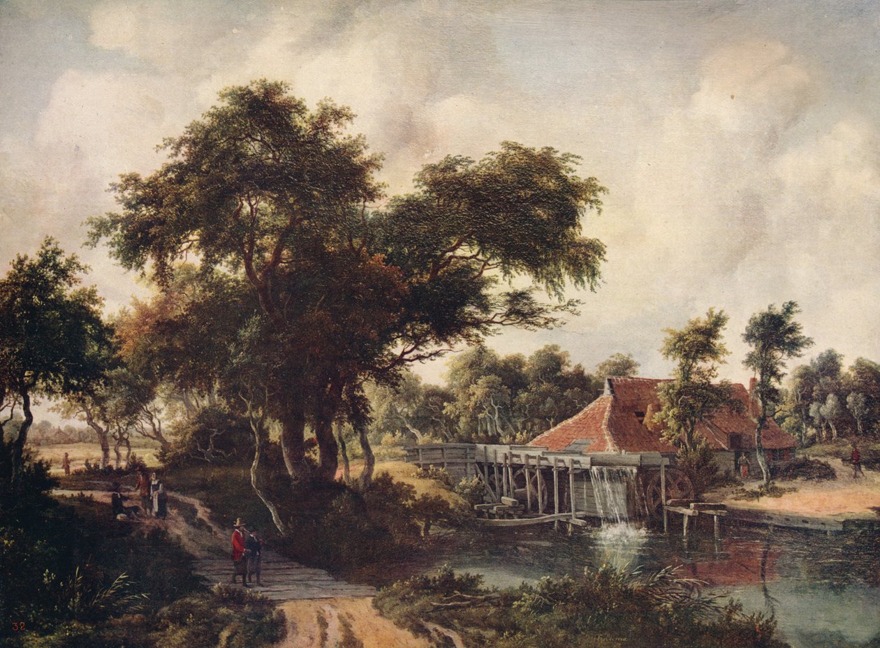 Paysage avec un moulin à eau - Meindert Hobbema