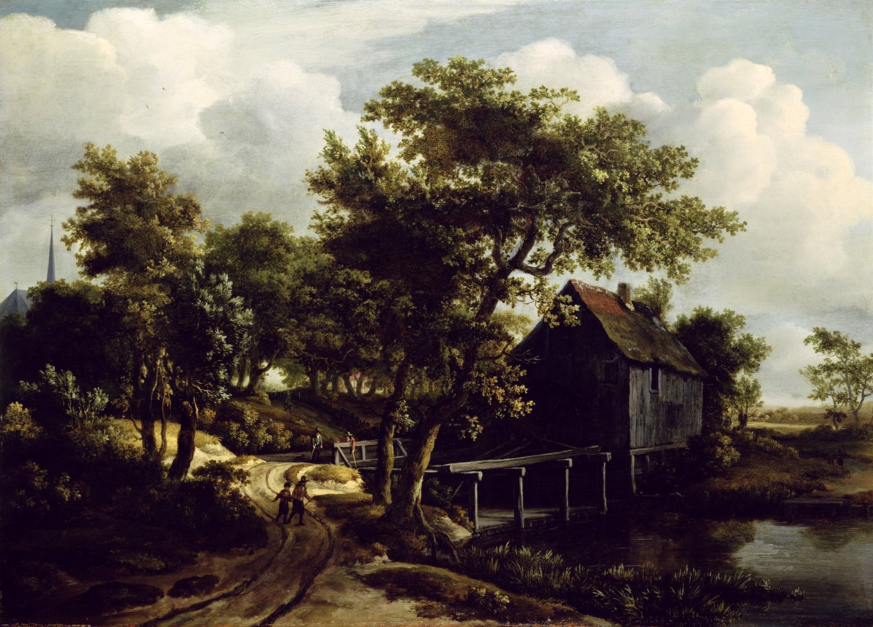 Le Moulin à eau - Meindert Hobbema