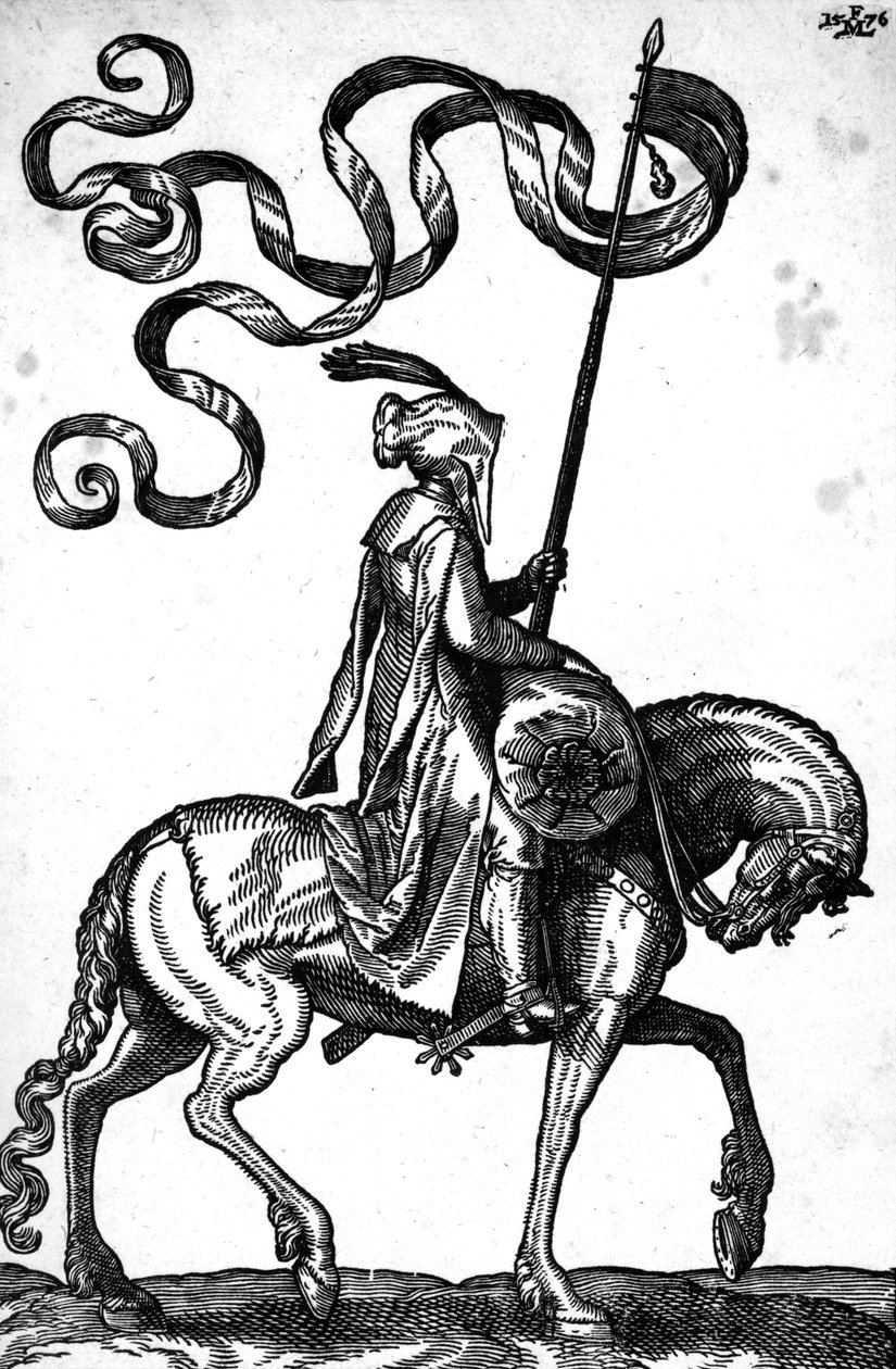 Un homme à cheval, 1576 - Melchior Lorck