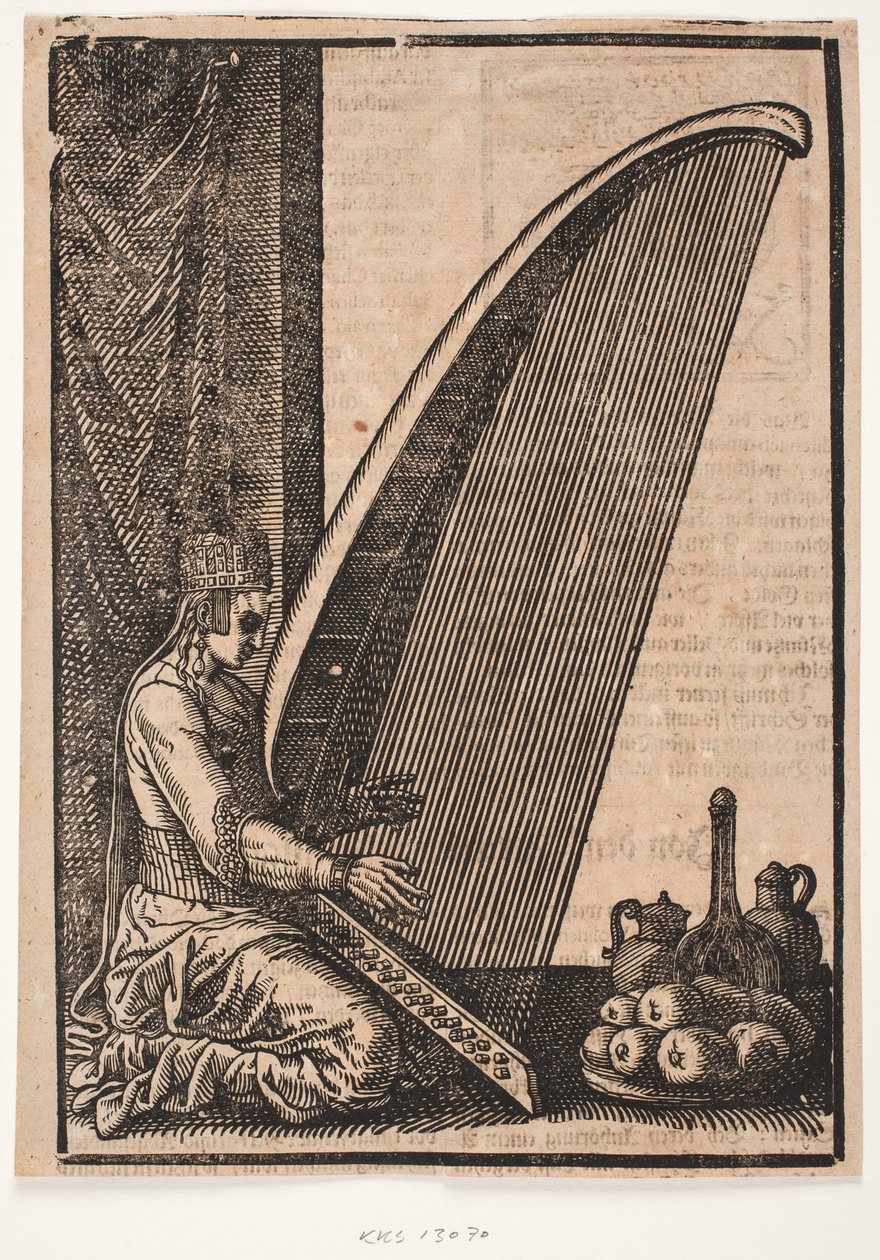 Joueuse de harpe - Melchior Lorck